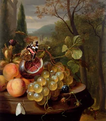 Stilleven met Fruit en Vlinders